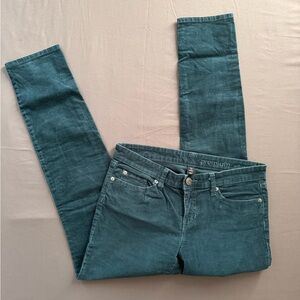 Skinny Teal Corduroys